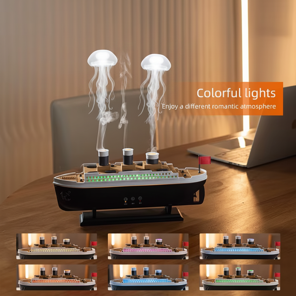 Titanic humidifier colorful LED lights modes