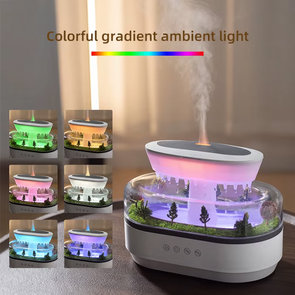 Raindrop Cloud diffuser colorful gradient ambient light 7 modes